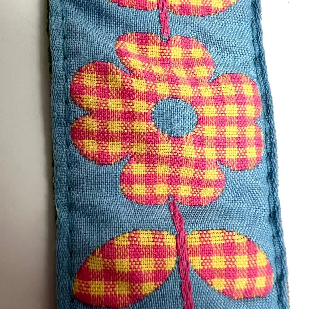 Vintage 90s Reversible Quilted Gingham Floral Belt Patchwork Cottagecore